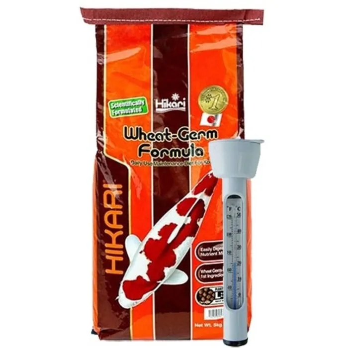 Hikari / Saki Hikari Hikari Wheat Germ Formula Large 5 KG en Thermometer