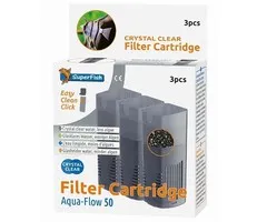 Superfish Superfish Aquaflow 50 Crystal Clear Cartridge 3 stuks