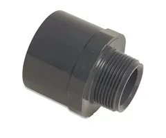 Mega PVC puntstuk 25 mm x 32 mm x 1" buitendraad Mega