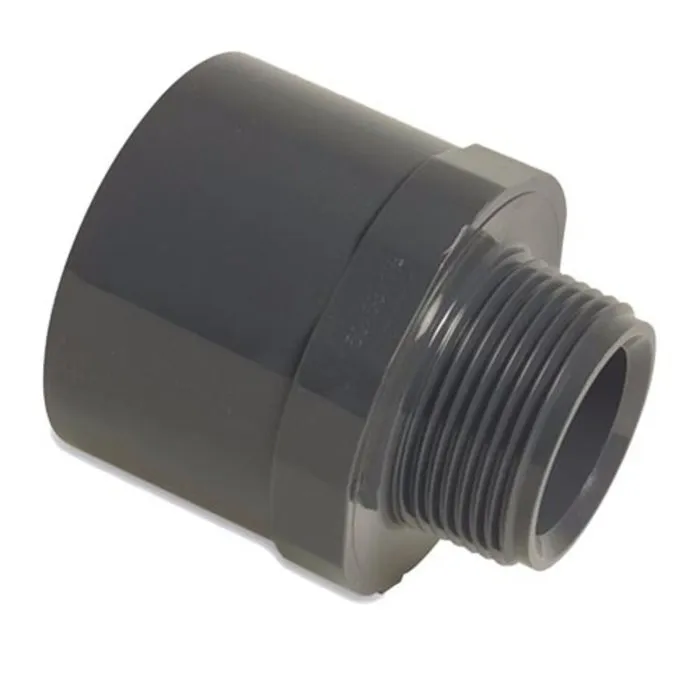 Mega PVC puntstuk 25 mm x 32 mm x 1" buitendraad Mega