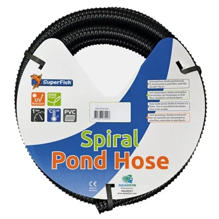 Superfish Zwarte Spiraalslang 50 mm (lengte 5 mtr.)