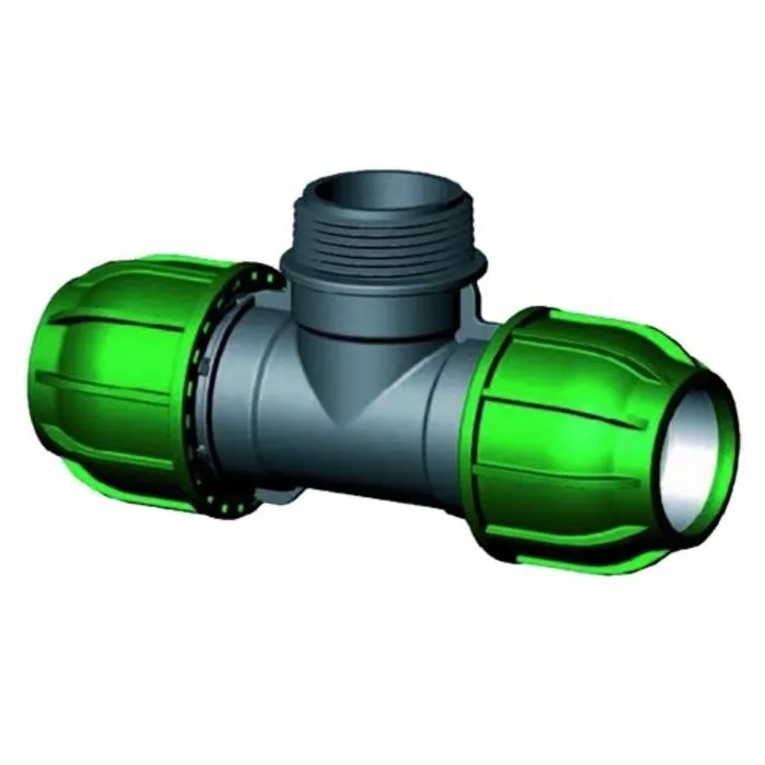 T-Stuk 90° met buitendraad  16 x ½" x 16 mm