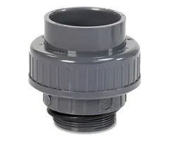 PVC 3/3 koppeling 50 mm x 1½" buitendraad