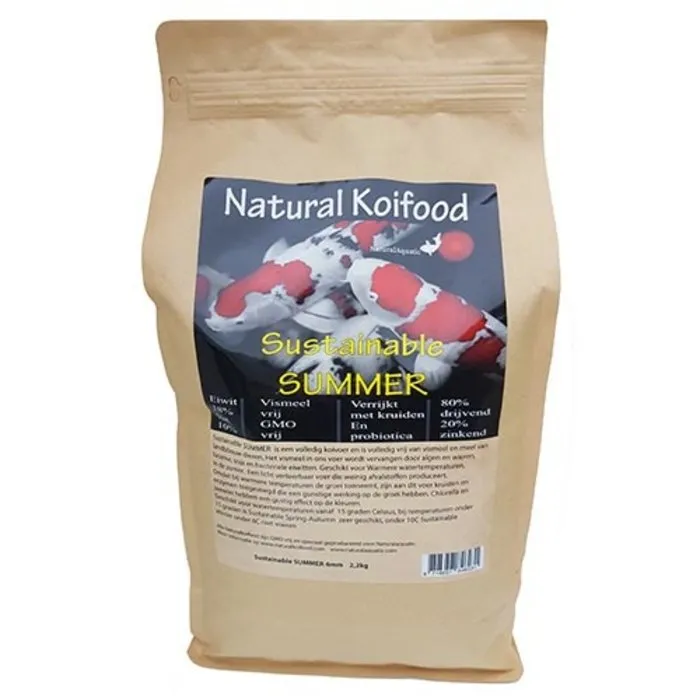 Natural Aquatic voor koi en vijver Natural Koifood Sustainable Summer 2,2 kg
