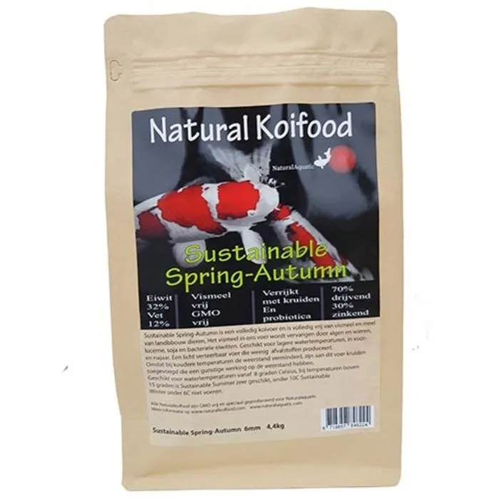 Natural Aquatic voor koi en vijver Natural Koifood Sustainable Spring-Autumn 4,4 kg