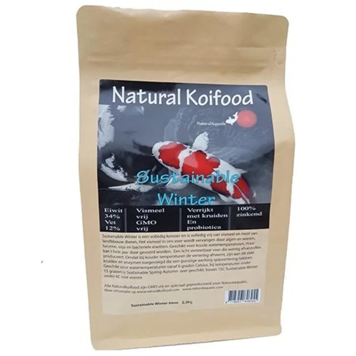 Natural Aquatic voor koi en vijver Natural Koifood Sustainable Winter 2,5 kg