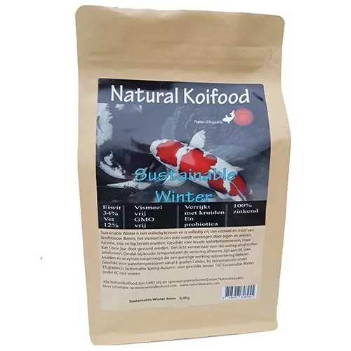 Natural Aquatic voor koi en vijver Natural Koifood Sustainable Winter 2,5 kg