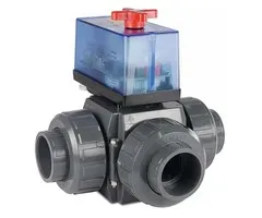 Praher Praher PVC 3-weg kogelkraan, L-boring 50 mm