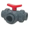 Mega PVC 3-weg kogelkraan, T-boring 20 mm