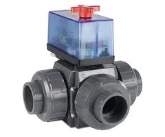 Praher Praher PVC 3-weg kogelkraan, T-boring 50 mm