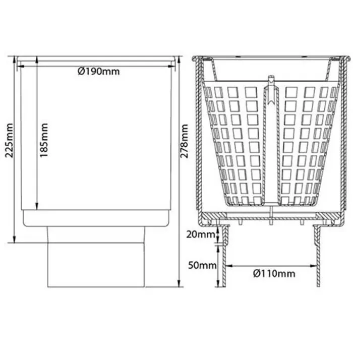 Aquaforte Aquaforte Drijvende Skimmer 190 mm (actie)