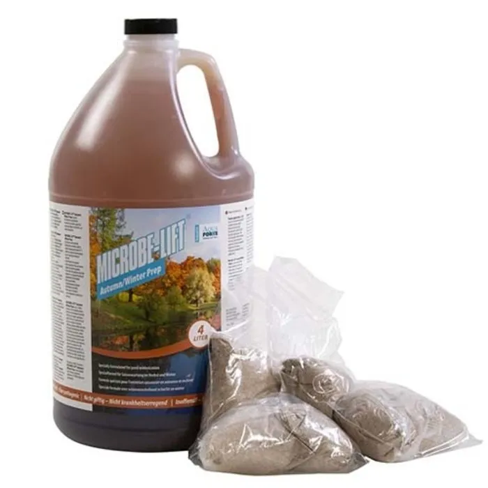 Microbe-Lift voor vijver, filter en waterbehandeling Microbe Lift Autumn/Winter Prep 4 Ltr. + 8 zakjes