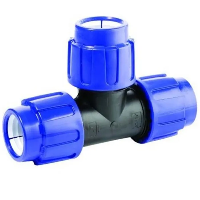 PP klemkoppeling T-stuk 90°  3 x 20 mm