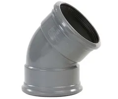 Pipelife PVC Bocht Afvoer 45° 110 mm 2 x Manchet (Pipelife)