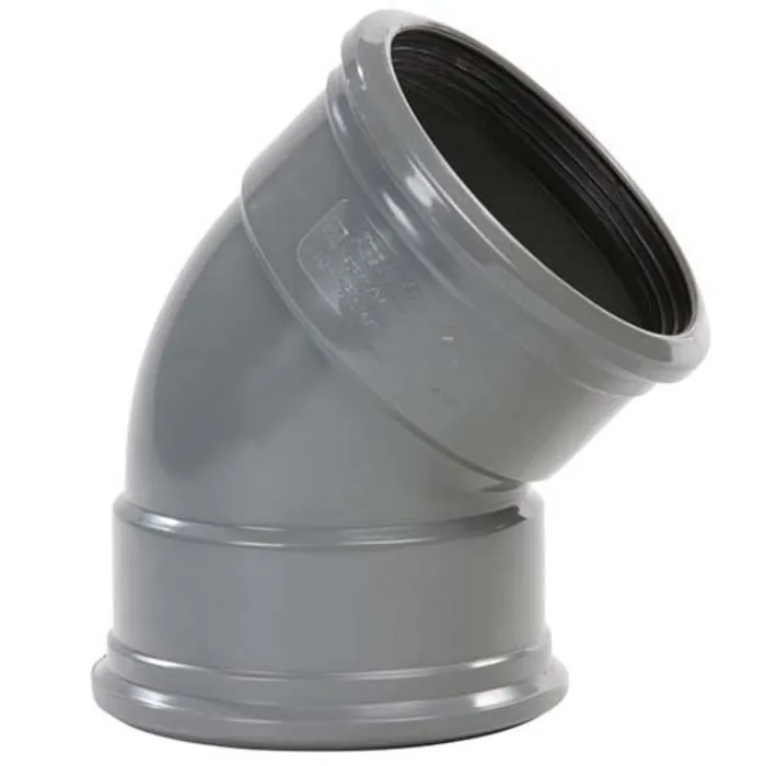 Pipelife PVC Bocht Afvoer 45° 110 mm 2 x Manchet (Pipelife)