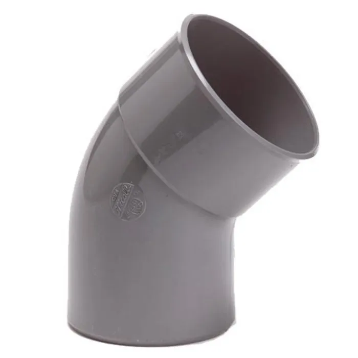 PVC Bocht Afvoer 45° 110 mm Mof x Spie (komo)