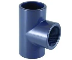 PVC T-stuk Druk 90° 40 mm  x  ¾" binnendraad