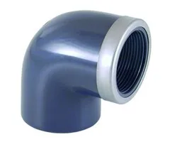 PVC knie 90° 40mm x 1¼" binnendraad verstevigd