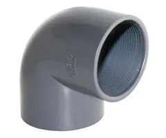 Pimtas PVC Knie Druk 90° Lijm x Binnendraad 110 x 4"