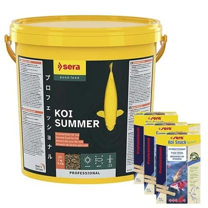Sera Sera KOI Professional Zomervoer 7 KG en 60 Knabbelstaven