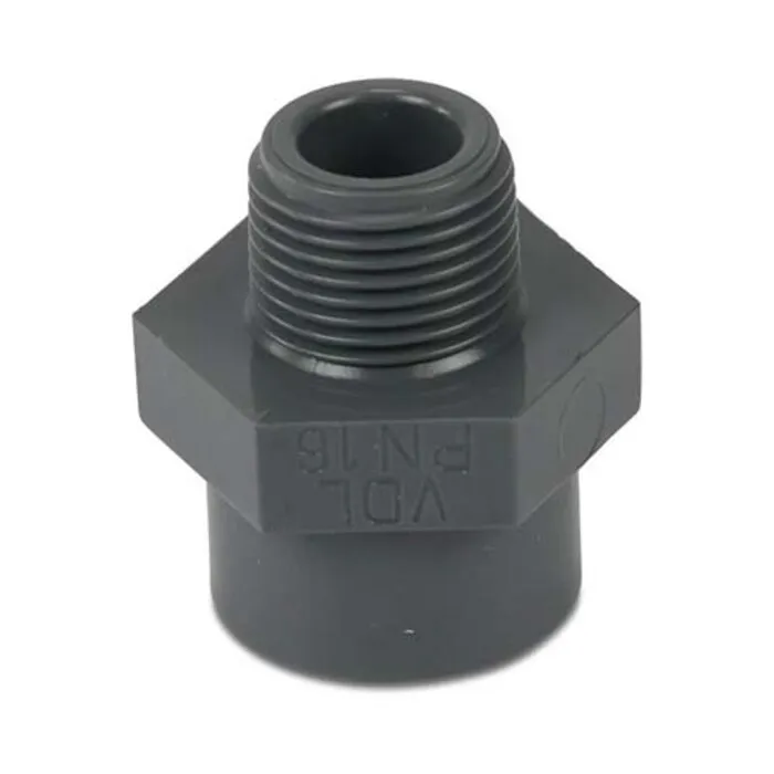 VDL PVC Puntstuk 12 mm x 16 mm x ¼" buitendraad