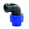 Cepex PP klemkoppeling knie 90° Ø16mm x 3/8" binnendraad