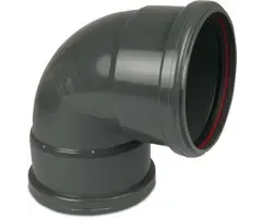 Wavin PVC Bocht Afvoer 88° 110 mm 2 x Manchet DN100