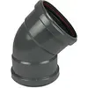 BENOR PVC Bocht Afvoer 45° 110 mm 2 x Manchet DN100