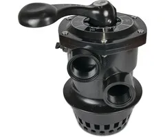 Flotide Flotide Meerwegklep 1 1/2" binnendraad 4bar zwart type Mega 4-weg klep, klem