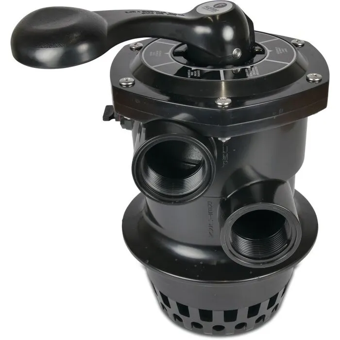 Flotide Flotide Meerwegklep 1 1/2" binnendraad 4bar zwart type Mega 4-weg klep, klem