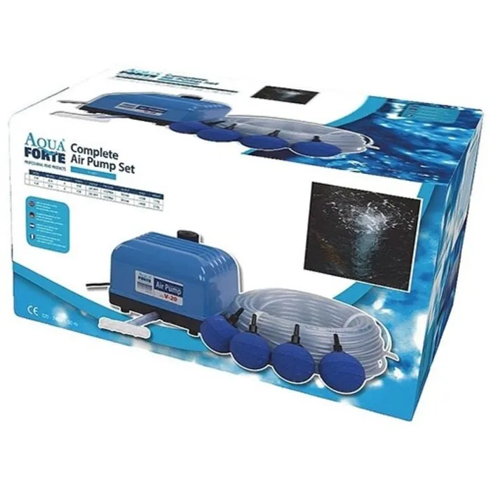 Aquaforte Aquaforte Luchtpomp V20 Hi Flow Compleet Set (actie)