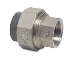Mega Overgangskoppeling RVS naar PVC - 32 mm x 1"  binnendraad
