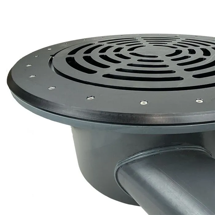 Merkloos AquaKing Bodemdrain PRO 400 | 2 x 125 mm - Zwart Ø400mm - Rooster