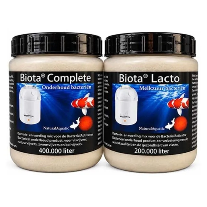 Natural Aquatic voor koi en vijver Biota BACTERIAL en LACTO Activator (Navullingen 400.000 en 200.000 ltr)