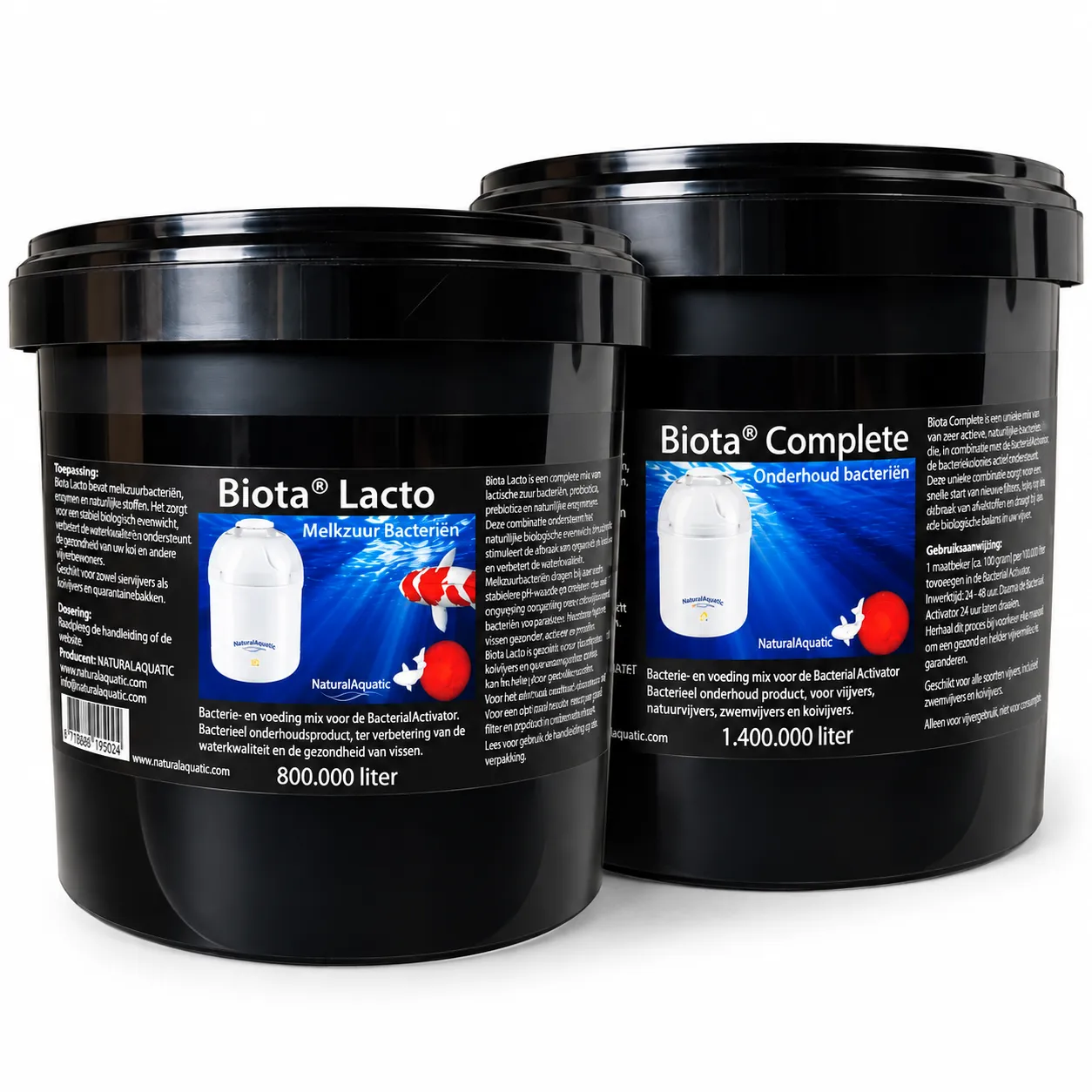 Natural Aquatic voor koi en vijver Biota Navullingen Grootverbruik Lacto en Complete