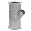 PVC Verloop T-Stuk 45° 125 mm x 50 mm 2 x Manchet / Mof