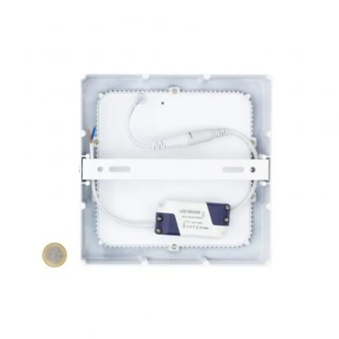 Opbouwlamp vierkant 12W LED wit