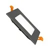 LED paneel inbouw vierkant zwart 6W