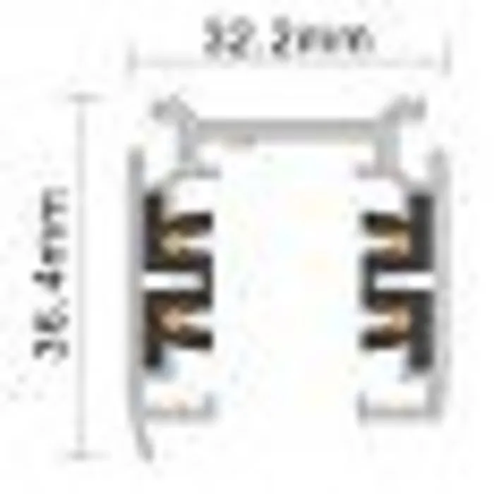Spanningsrail 3 fase zwart of wit 1m