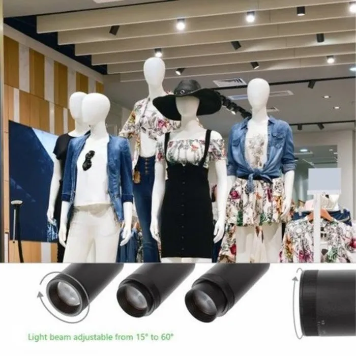 3 fase railspot lichtbundel aanpasbaar LED 20W, 27W of 35W zwart of wit