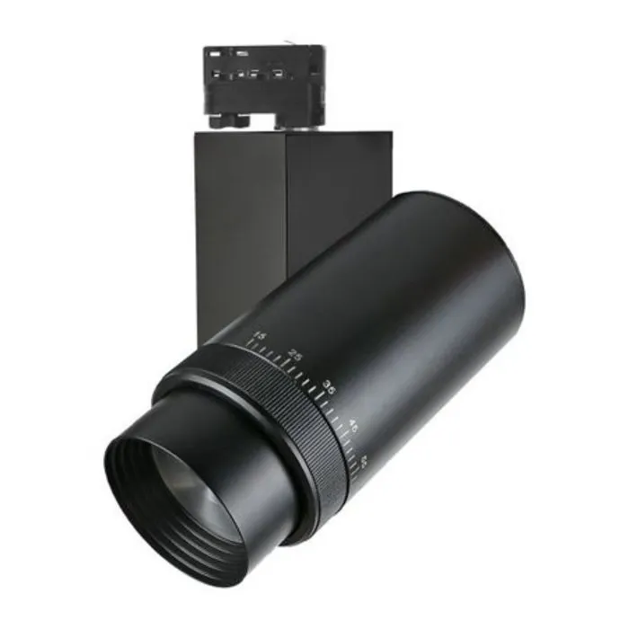 3 fase railspot lichtbundel aanpasbaar LED 20W, 27W of 35W zwart of wit