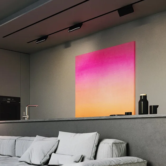 Lamp op rail 20W LED dimbaar zwart of wit