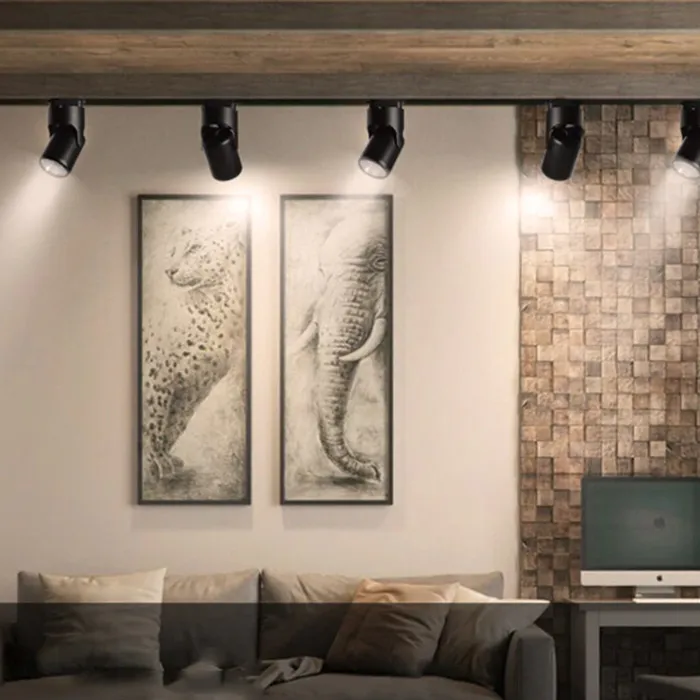 Rail lamp 20W LED dimbaar zwart of wit