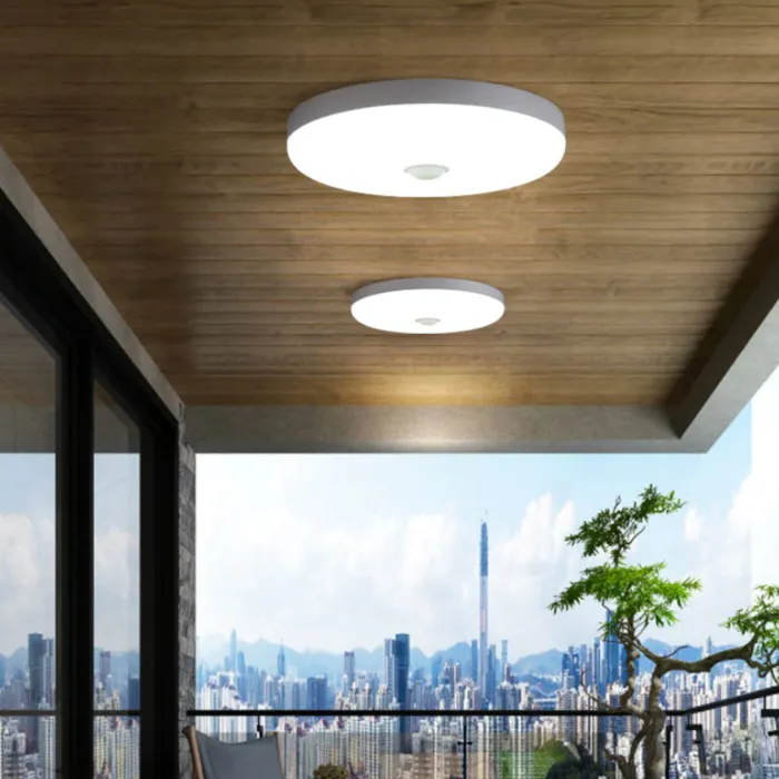 Badkamerlamp met sensor rond 15W LED