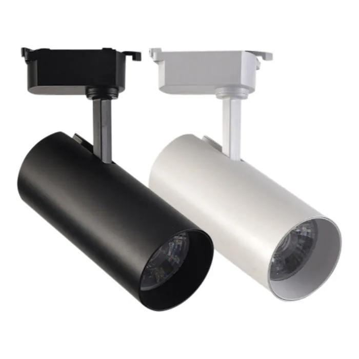 Winkelspot  op rail LED 35W wit of zwart dimbaar 1 fase of 3 fasen