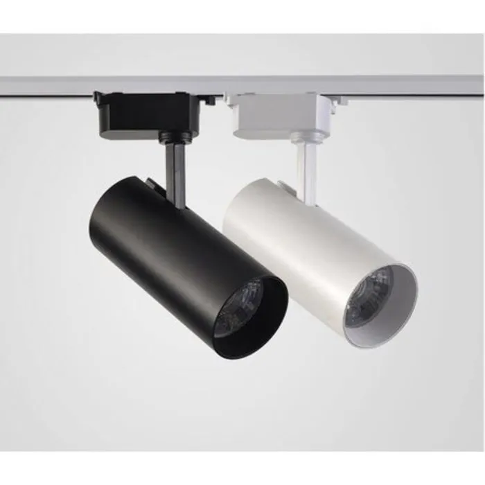 Winkelspot  op rail LED 35W wit of zwart dimbaar 1 fase of 3 fasen