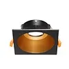 Inbouwspot zwart goud vierkant GU10 100mm diameter