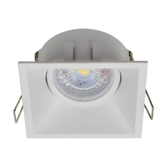 Spot vierkant wit diep GU10 zaagmaat 75x75mm