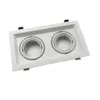 Dubbele inbouwspot wit 2xGU10 zaagmaat 110x200mm 360° kantelbaar