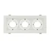 Rechthoekige inbouwspot wit 3xGU10 richtbaar zaagmaat 110x270mm